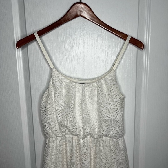 Bailey Blue boho Gypsy sleeveless lined lace maxi dress white small - Picture 3 of 8